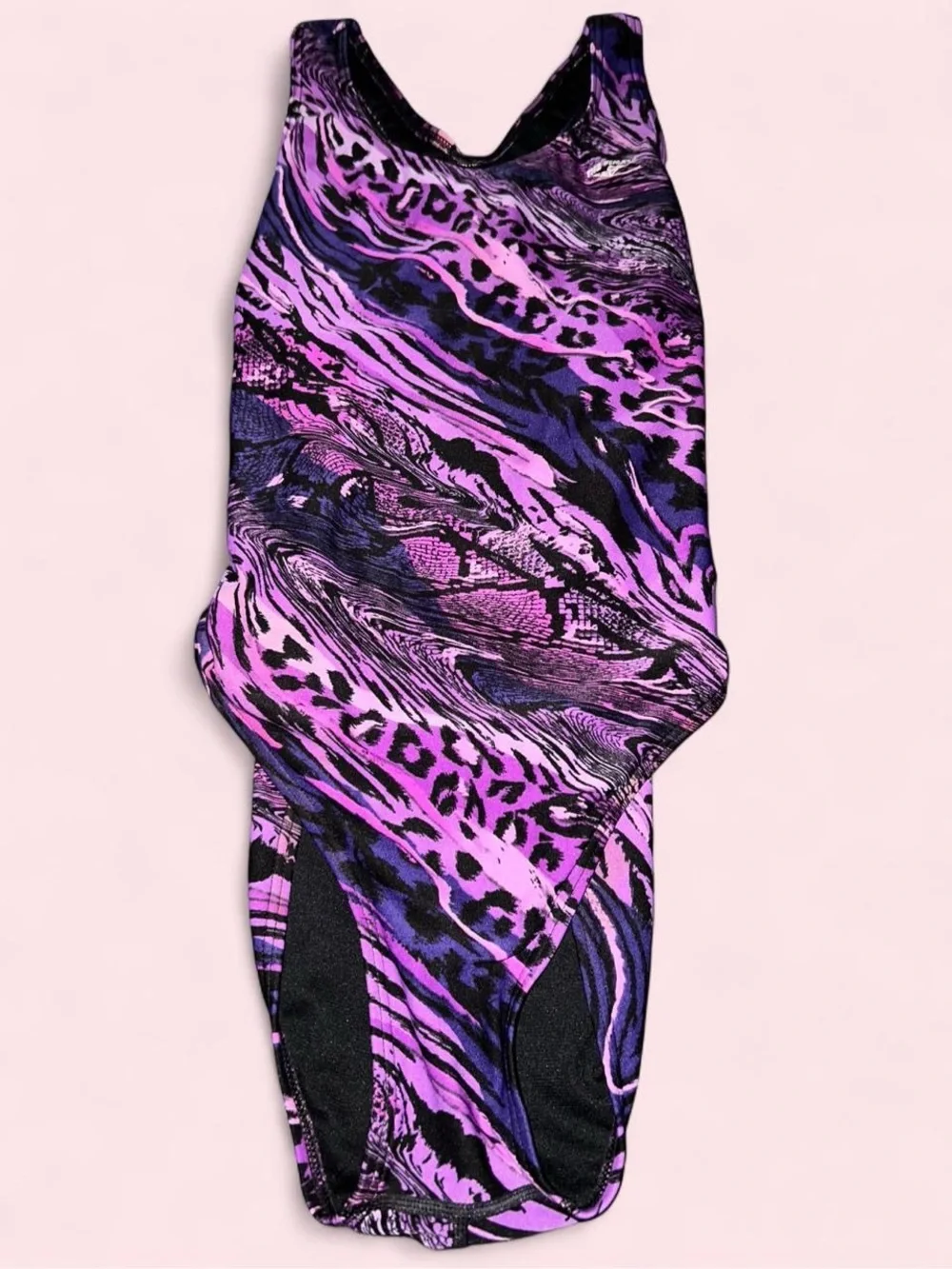 The Finals Purple Abstract Animal Print One-Piece Swimsuit